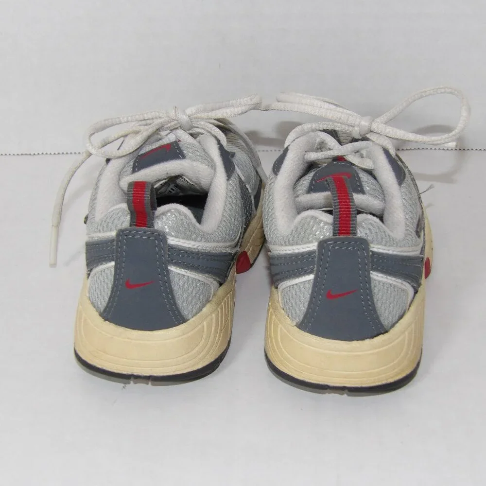 Kids Gray Red White Nike Tennis Shoes Size 6.5 US